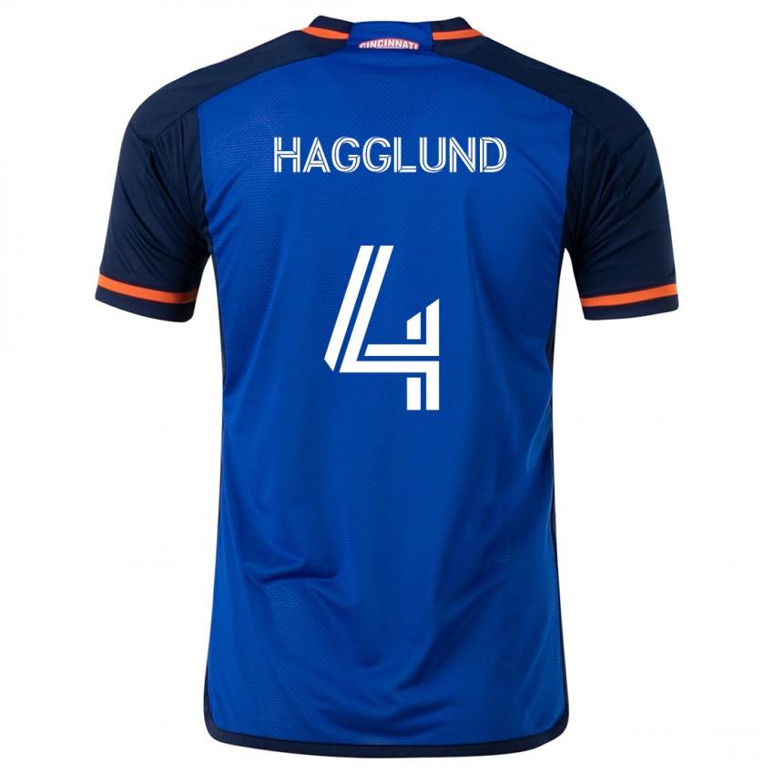 Lapset Nick Hagglund #4 Sinivalkoinen Kotipaita 2024/25 Lyhythihainen Paita T-Paita