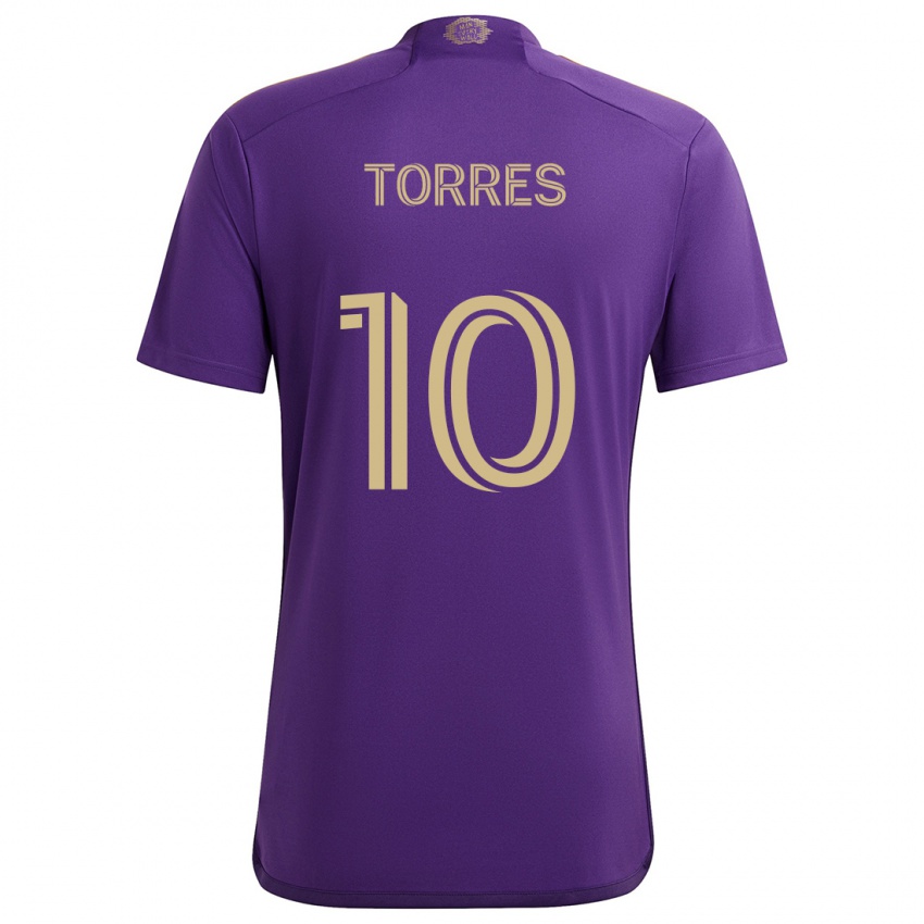 Lapset Facundo Torres #10 Violetti Keltainen Kotipaita 2024/25 Lyhythihainen Paita T-Paita