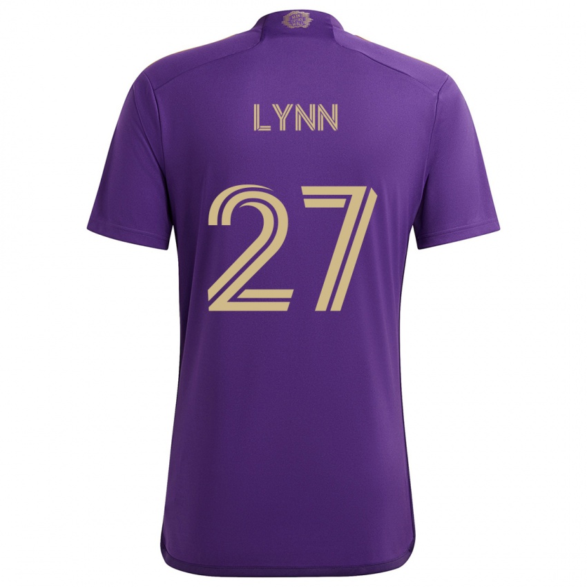 Lapset Jack Lynn #27 Violetti Keltainen Kotipaita 2024/25 Lyhythihainen Paita T-Paita