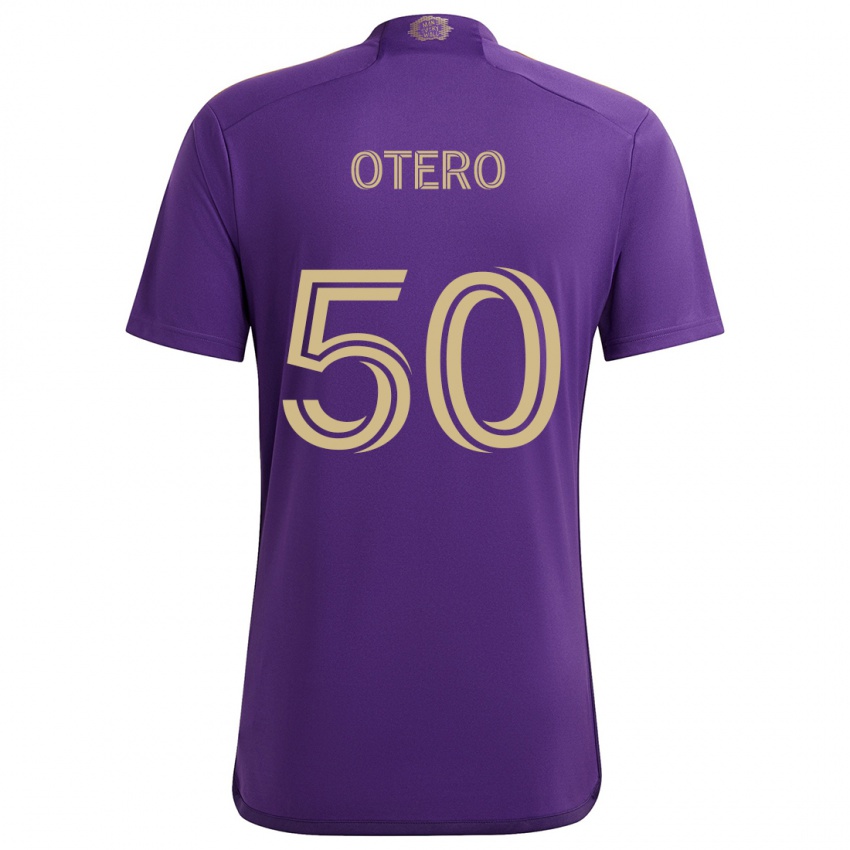 Lapset Javier Otero #50 Violetti Keltainen Kotipaita 2024/25 Lyhythihainen Paita T-Paita