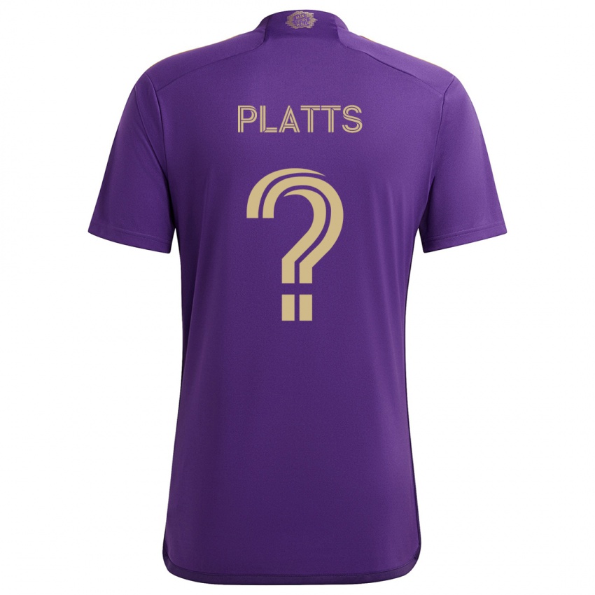 Lapset Shawn Platts #0 Violetti Keltainen Kotipaita 2024/25 Lyhythihainen Paita T-Paita