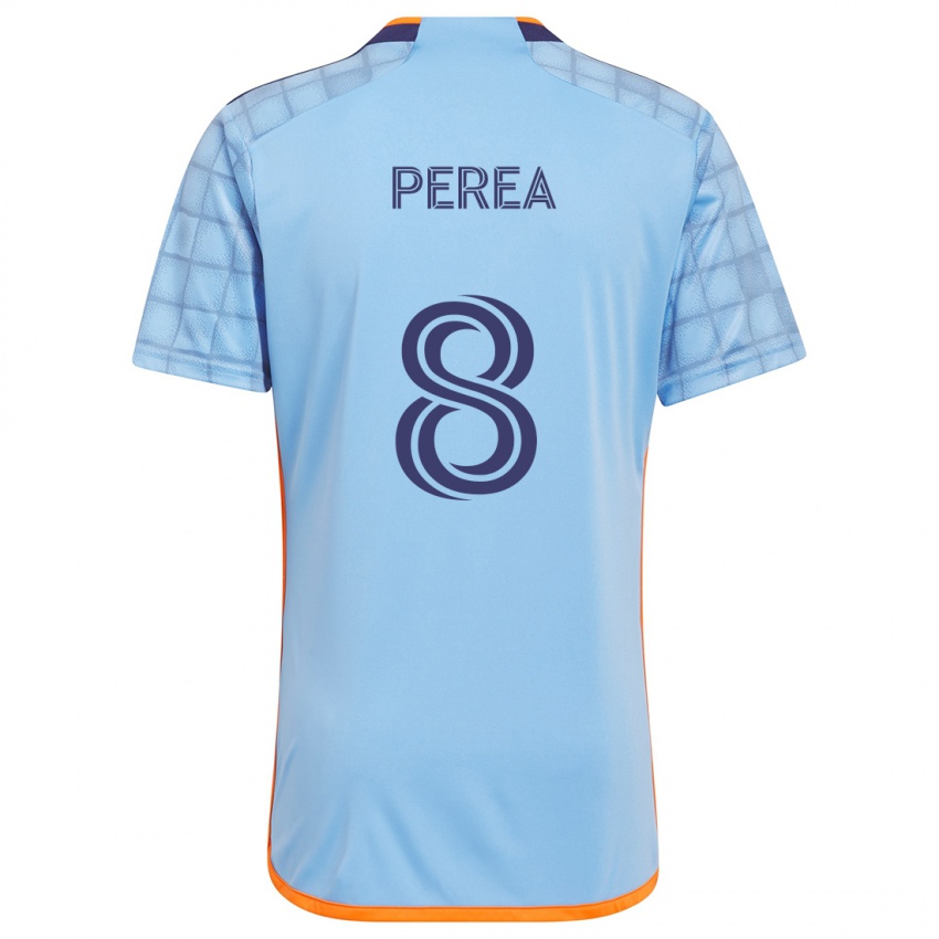 Lapset Andrés Perea #8 Sininen Oranssi Kotipaita 2024/25 Lyhythihainen Paita T-Paita