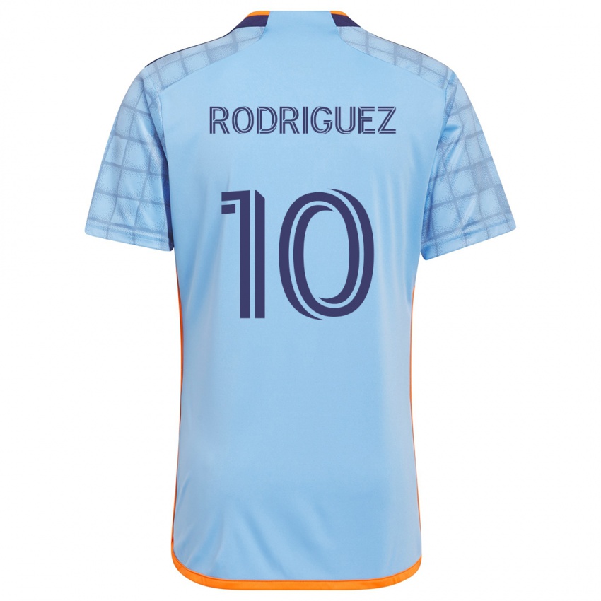 Lapset Santiago Rodríguez #10 Sininen Oranssi Kotipaita 2024/25 Lyhythihainen Paita T-Paita