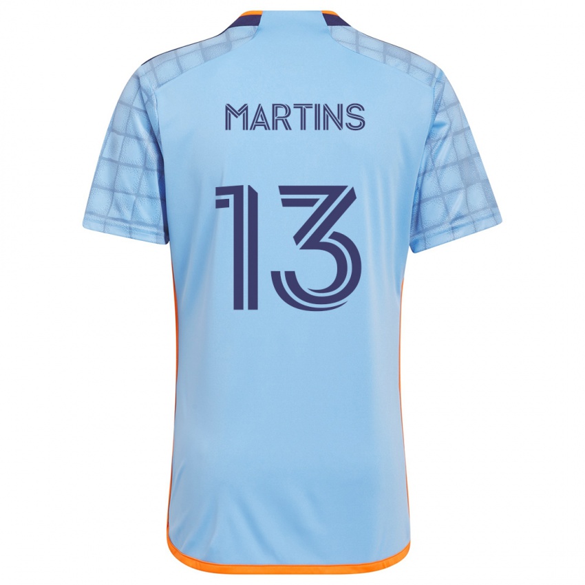 Lapset Thiago Martins #13 Sininen Oranssi Kotipaita 2024/25 Lyhythihainen Paita T-Paita