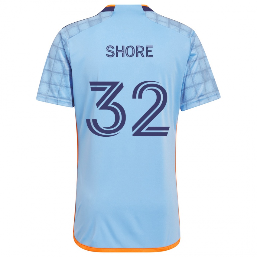 Lapset Jonathan Shore #32 Sininen Oranssi Kotipaita 2024/25 Lyhythihainen Paita T-Paita