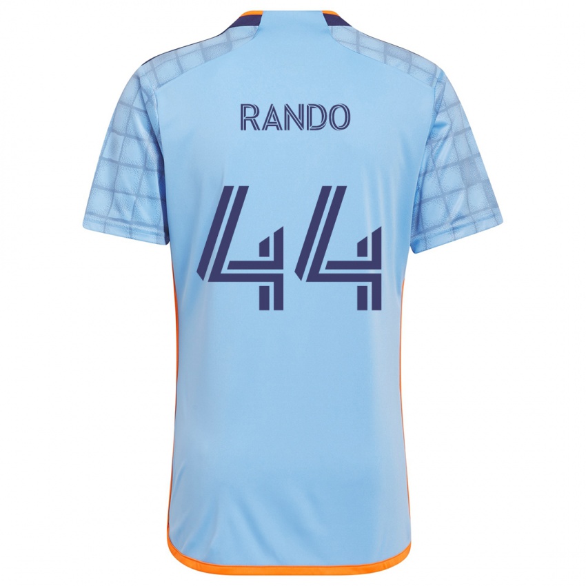 Lapset Alex Rando #44 Sininen Oranssi Kotipaita 2024/25 Lyhythihainen Paita T-Paita