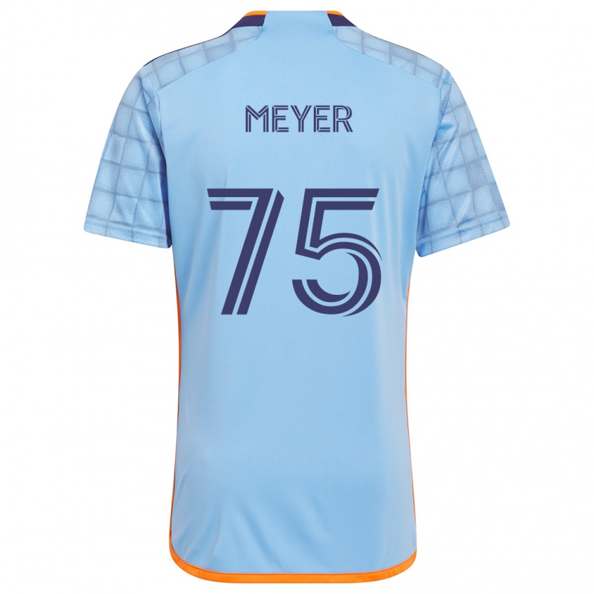 Lapset Will Meyer #75 Sininen Oranssi Kotipaita 2024/25 Lyhythihainen Paita T-Paita