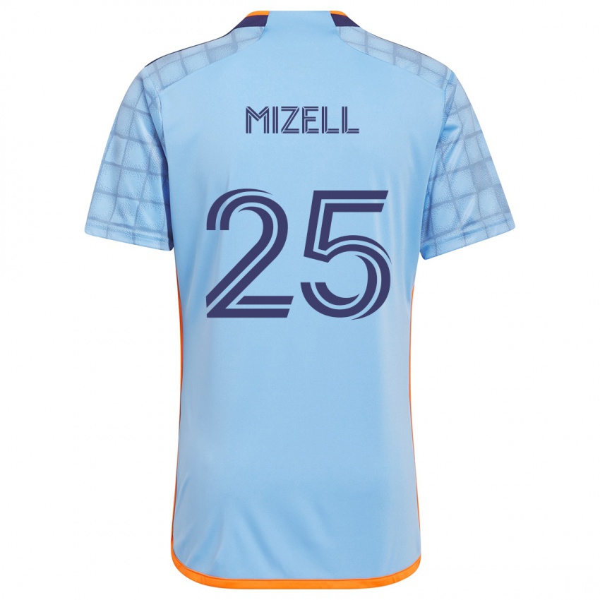 Lapset Cody Mizell #25 Sininen Oranssi Kotipaita 2024/25 Lyhythihainen Paita T-Paita