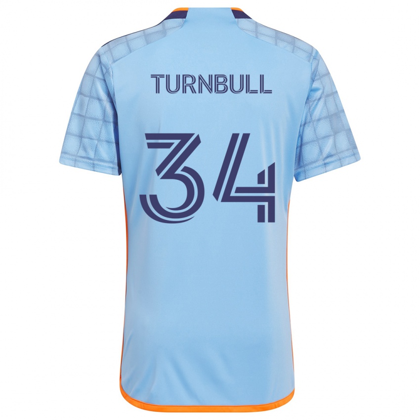 Lapset Stephen Turnbull #34 Sininen Oranssi Kotipaita 2024/25 Lyhythihainen Paita T-Paita