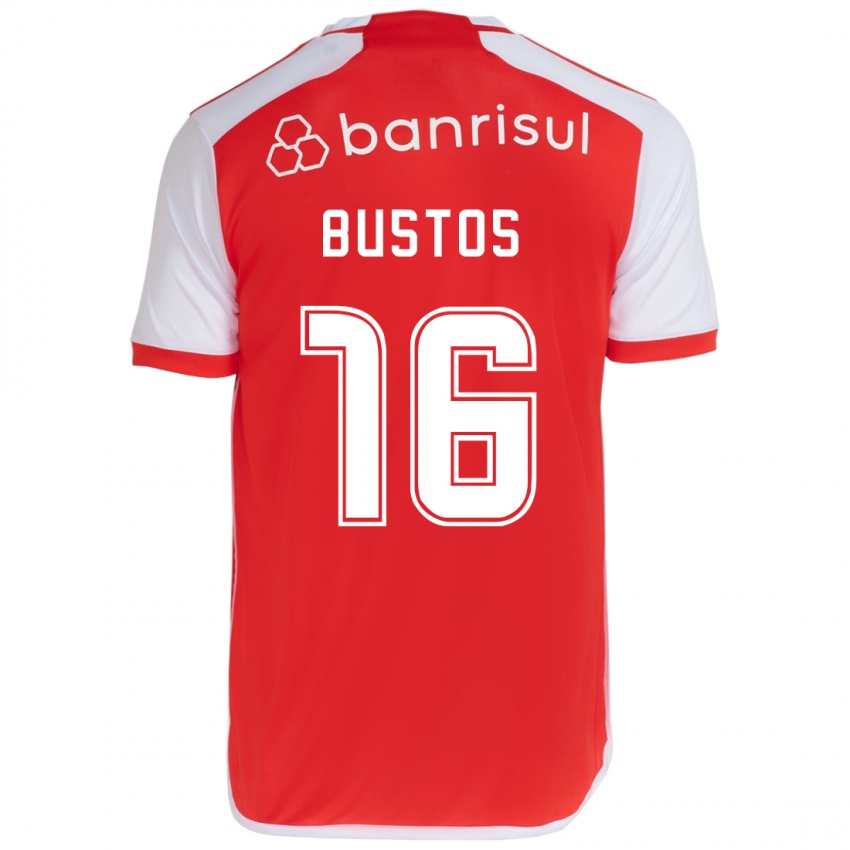 Lapset Fabricio Bustos #16 Punainen Valkoinen Kotipaita 2024/25 Lyhythihainen Paita T-Paita