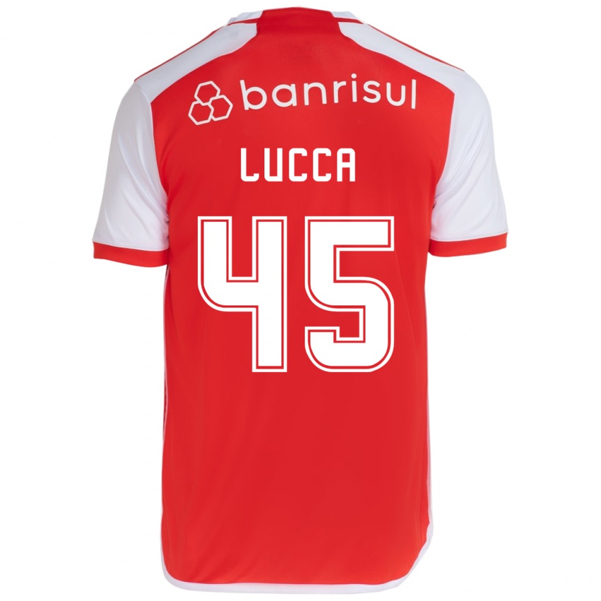 Lapset Lucca #45 Punainen Valkoinen Kotipaita 2024/25 Lyhythihainen Paita T-Paita