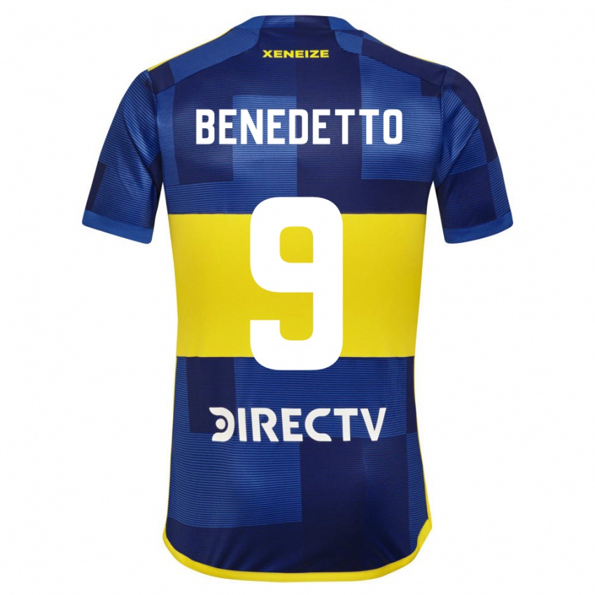 Lapset Dario Benedetto #9 Sininen Keltainen Kotipaita 2024/25 Lyhythihainen Paita T-Paita