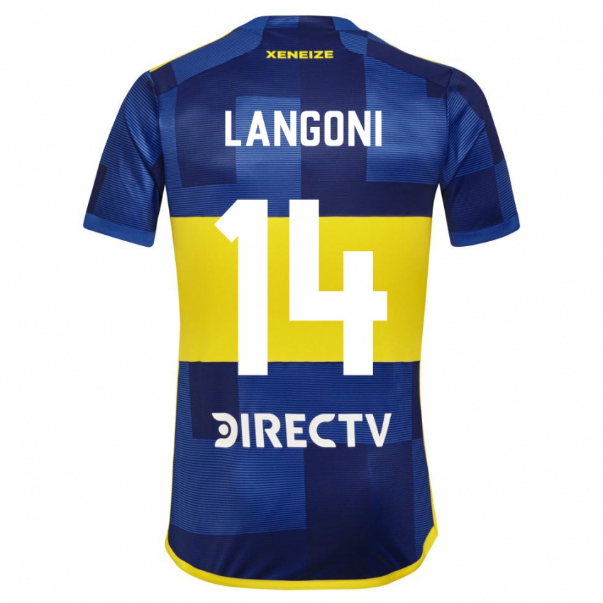 Lapset Luca Langoni #14 Sininen Keltainen Kotipaita 2024/25 Lyhythihainen Paita T-Paita