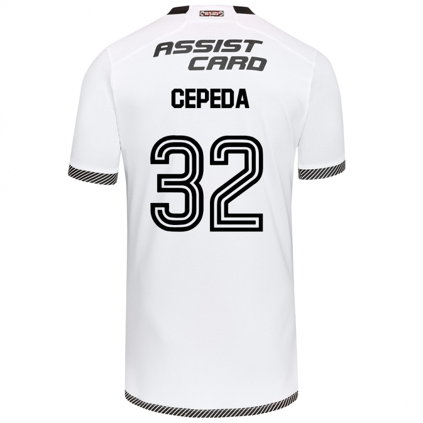 Lapset Lucas Cepeda #32 Valkoinen Musta Kotipaita 2024/25 Lyhythihainen Paita T-Paita