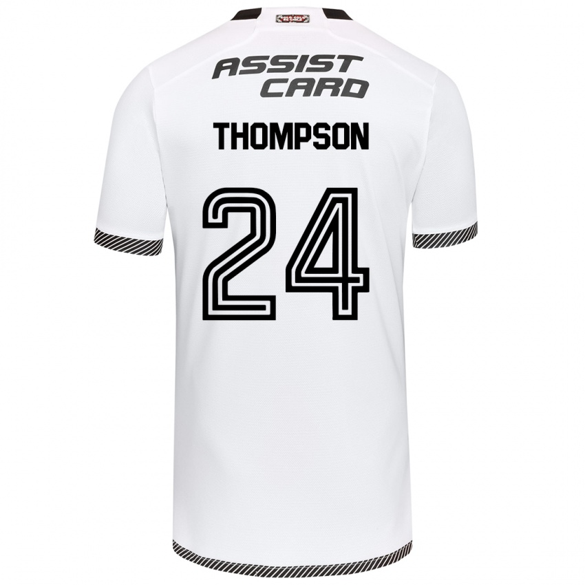 Lapset Jordhy Thompson #24 Valkoinen Musta Kotipaita 2024/25 Lyhythihainen Paita T-Paita