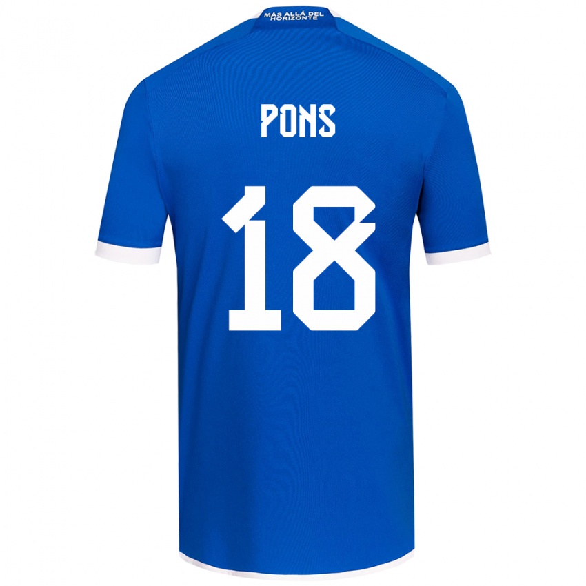 Lapset Luciano Pons #18 Sinivalkoinen Kotipaita 2024/25 Lyhythihainen Paita T-Paita