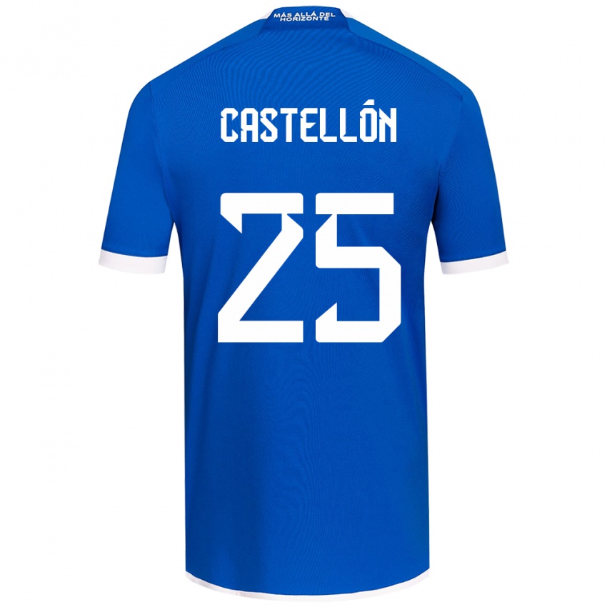 Lapset Gabriel Castellón #25 Sinivalkoinen Kotipaita 2024/25 Lyhythihainen Paita T-Paita