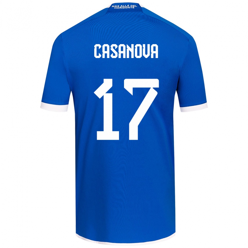 Lapset Luis Casanova #17 Sinivalkoinen Kotipaita 2024/25 Lyhythihainen Paita T-Paita