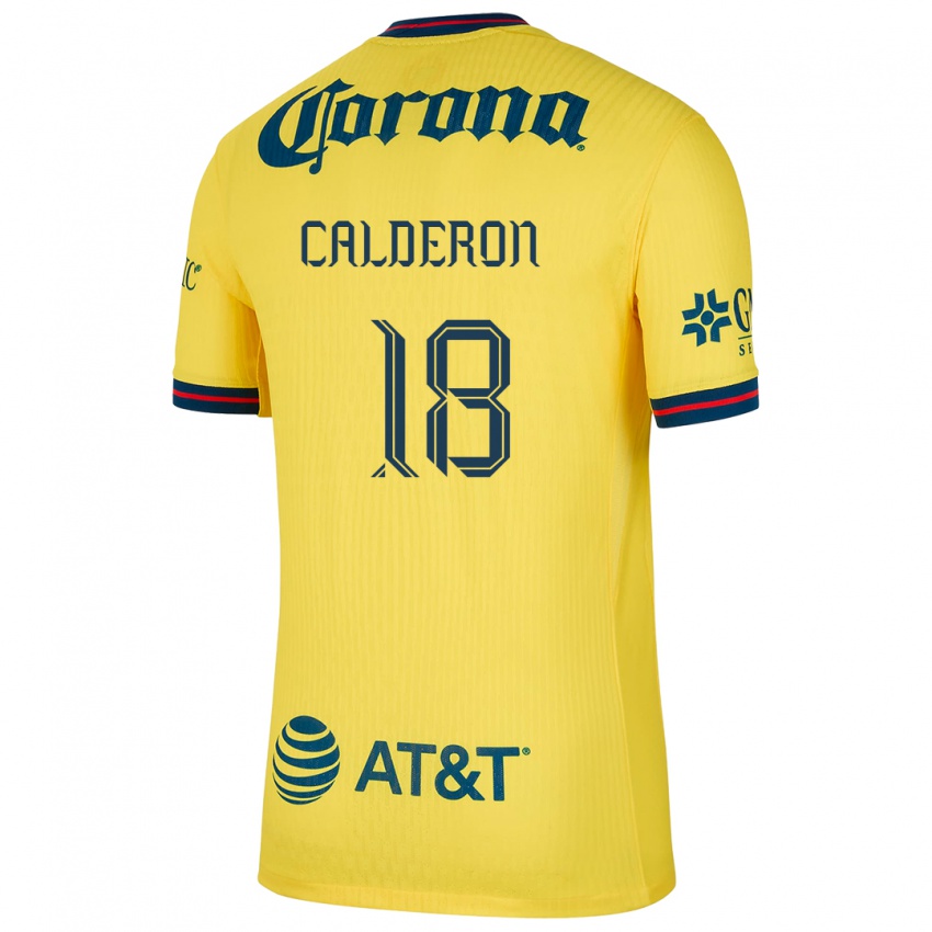 Lapset Cristian Calderón #18 Keltainen Sininen Kotipaita 2024/25 Lyhythihainen Paita T-Paita