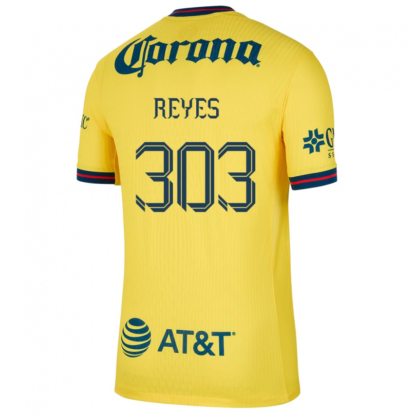 Lapset Diego Reyes #303 Keltainen Sininen Kotipaita 2024/25 Lyhythihainen Paita T-Paita