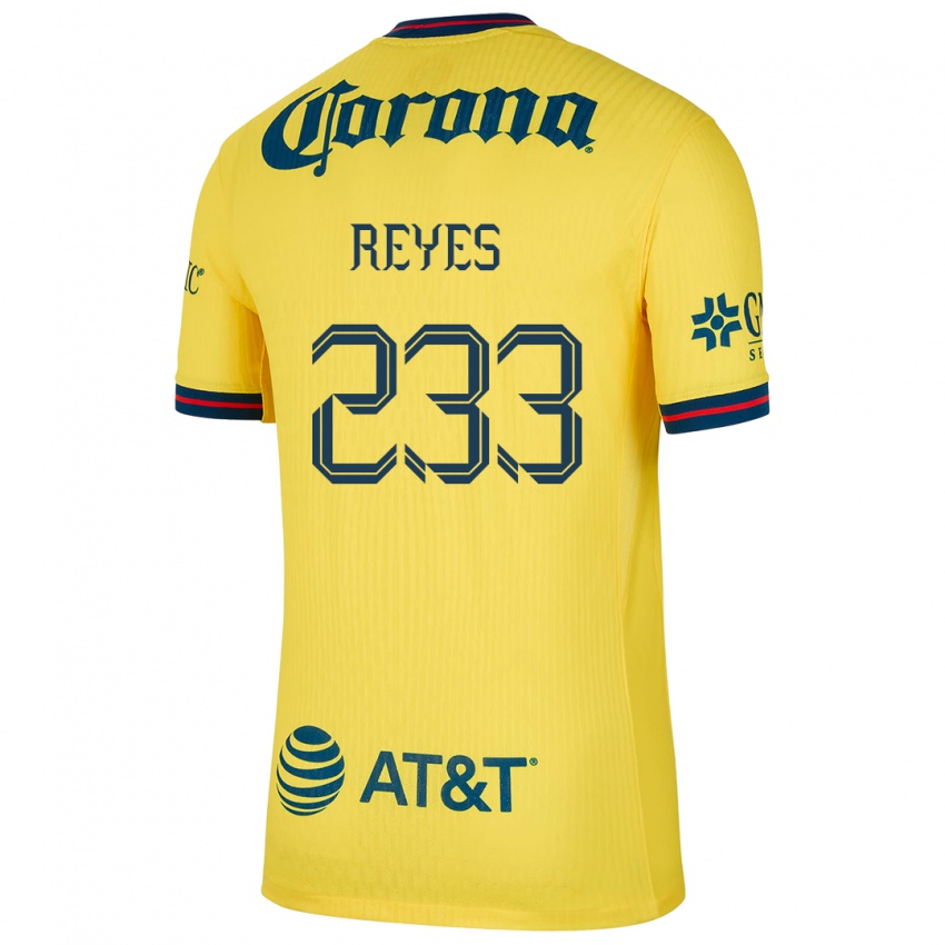 Lapset Andrés Reyes #233 Keltainen Sininen Kotipaita 2024/25 Lyhythihainen Paita T-Paita