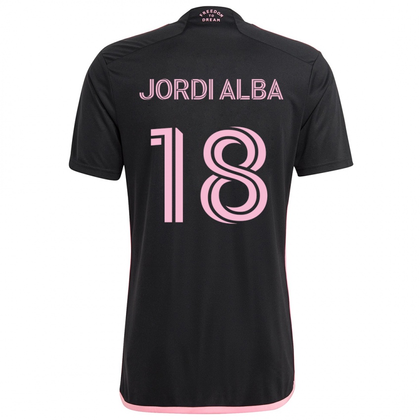 Lapset Jordi Alba #18 Musta Vieraspaita 2024/25 Lyhythihainen Paita T-Paita