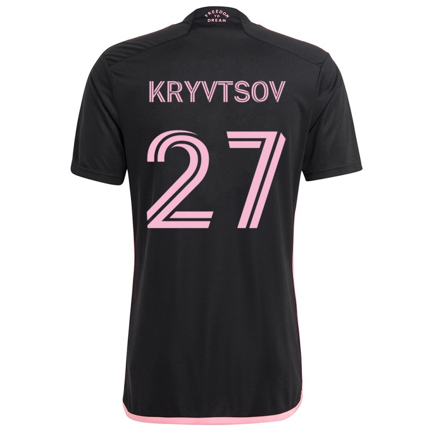 Lapset Sergiy Kryvtsov #27 Musta Vieraspaita 2024/25 Lyhythihainen Paita T-Paita