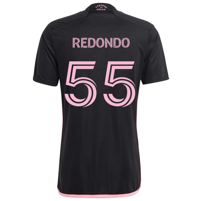 Lapset Federico Redondo #55 Musta Vieraspaita 2024/25 Lyhythihainen Paita T-Paita