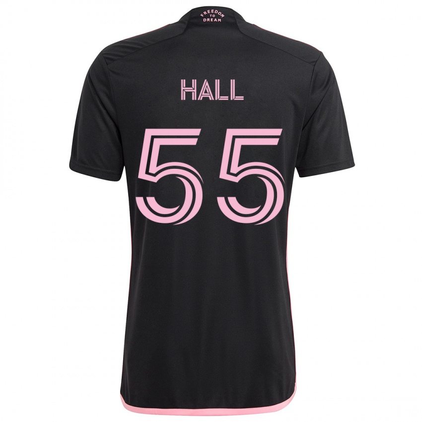 Lapset Tyler Hall #55 Musta Vieraspaita 2024/25 Lyhythihainen Paita T-Paita