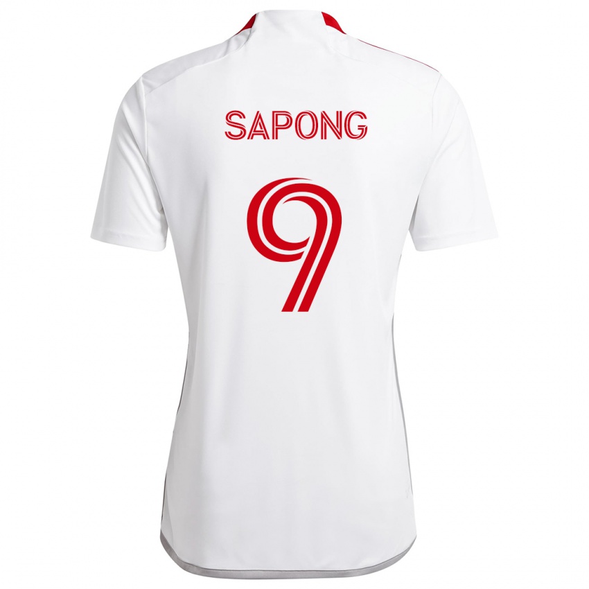 Lapset C.j. Sapong #9 Valkoinen Punainen Vieraspaita 2024/25 Lyhythihainen Paita T-Paita