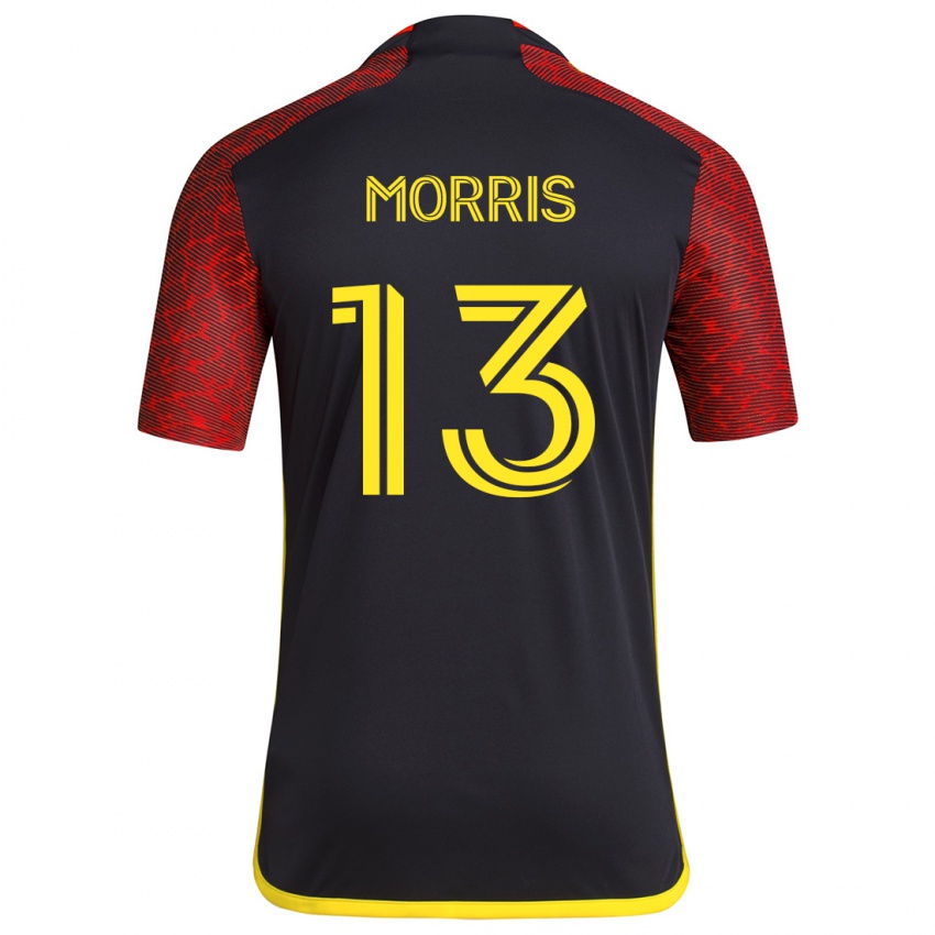 Lapset Jordan Morris #13 Punamusta Vieraspaita 2024/25 Lyhythihainen Paita T-Paita