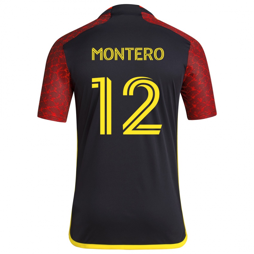 Lapset Fredy Montero #12 Punamusta Vieraspaita 2024/25 Lyhythihainen Paita T-Paita