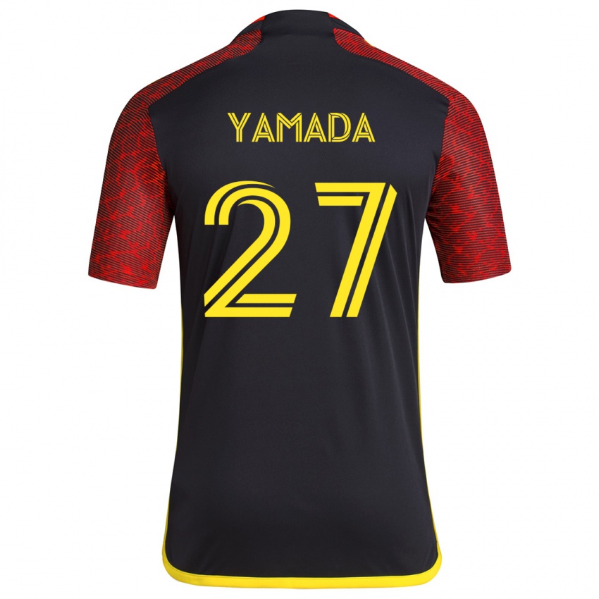 Lapset Hikari Yamada #27 Punamusta Vieraspaita 2024/25 Lyhythihainen Paita T-Paita