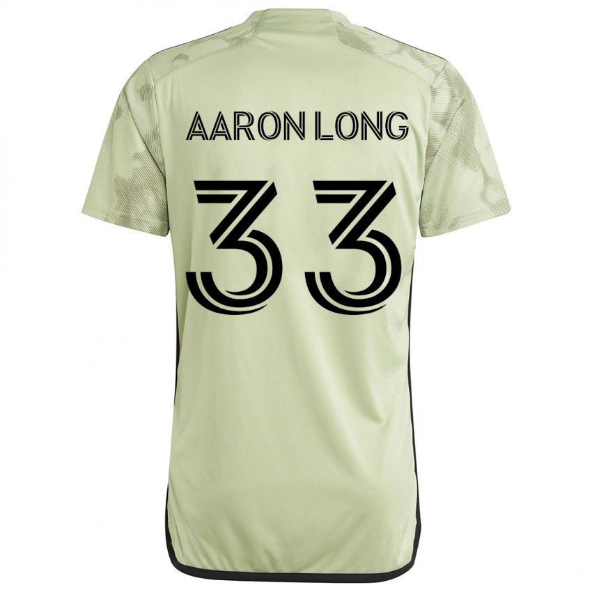 Lapset Aaron Long #33 Vaaleanvihreä Vieraspaita 2024/25 Lyhythihainen Paita T-Paita