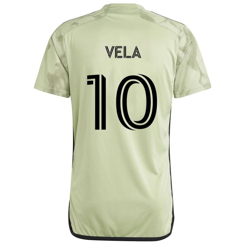 Lapset Carlos Vela #10 Vaaleanvihreä Vieraspaita 2024/25 Lyhythihainen Paita T-Paita