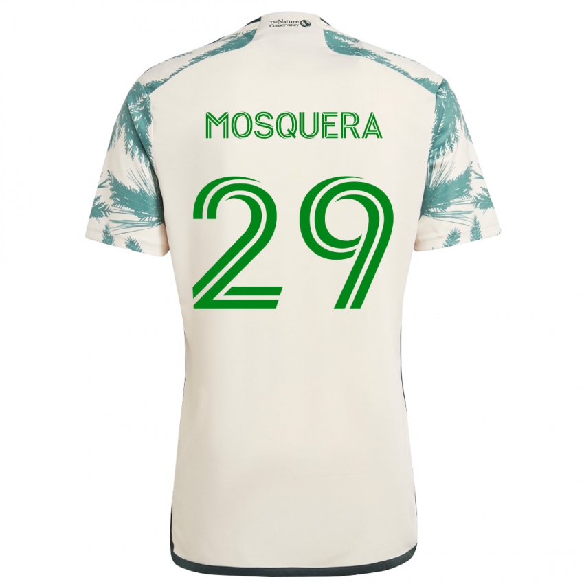 Lapset Juan David Mosquera #29 Beige Ruskea Vieraspaita 2024/25 Lyhythihainen Paita T-Paita