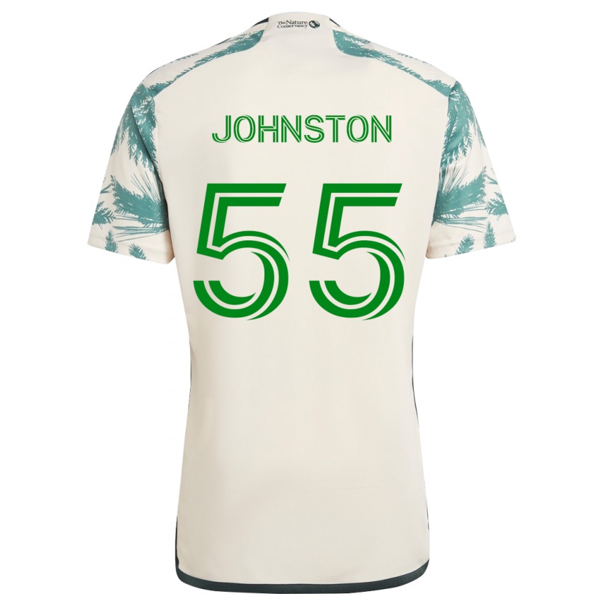 Lapset Malcolm Johnston #55 Beige Ruskea Vieraspaita 2024/25 Lyhythihainen Paita T-Paita