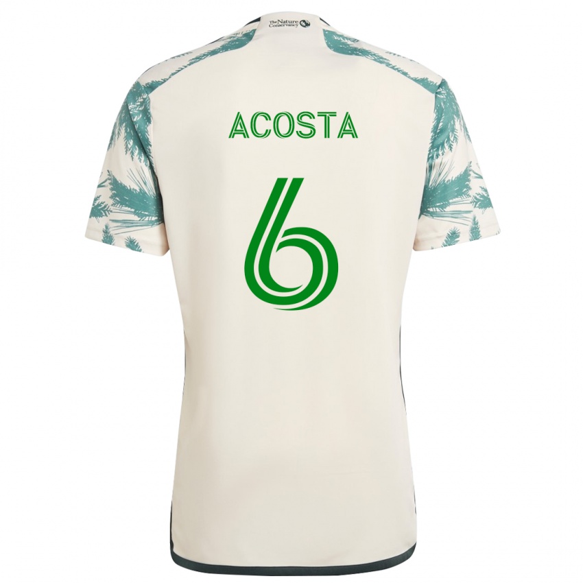 Lapset Bryan Acosta #6 Beige Ruskea Vieraspaita 2024/25 Lyhythihainen Paita T-Paita