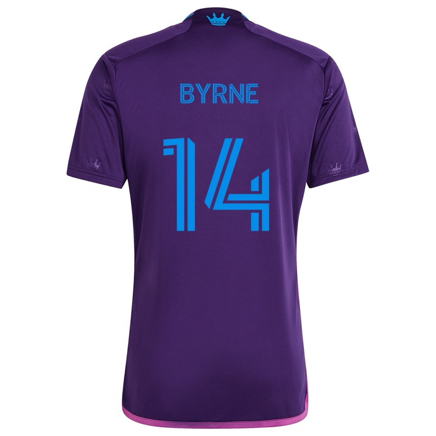 Lapset Nathan Byrne #14 Purppura Sininen Vieraspaita 2024/25 Lyhythihainen Paita T-Paita