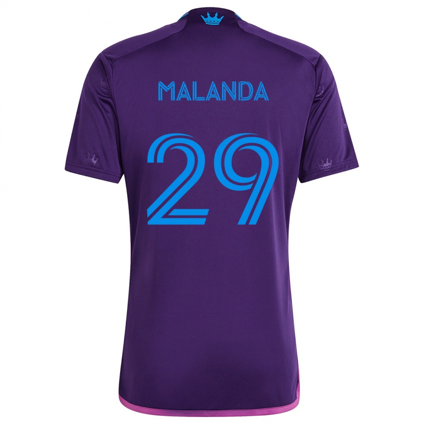 Lapset Adilson Malanda #29 Purppura Sininen Vieraspaita 2024/25 Lyhythihainen Paita T-Paita