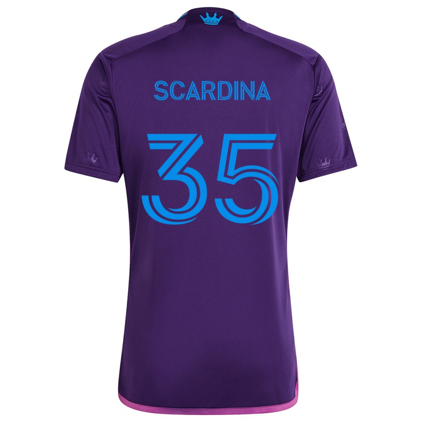 Lapset Nick Scardina #35 Purppura Sininen Vieraspaita 2024/25 Lyhythihainen Paita T-Paita