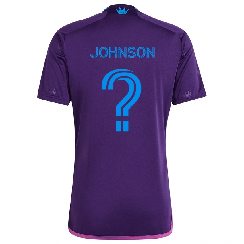 Lapset Tate Johnson #0 Purppura Sininen Vieraspaita 2024/25 Lyhythihainen Paita T-Paita