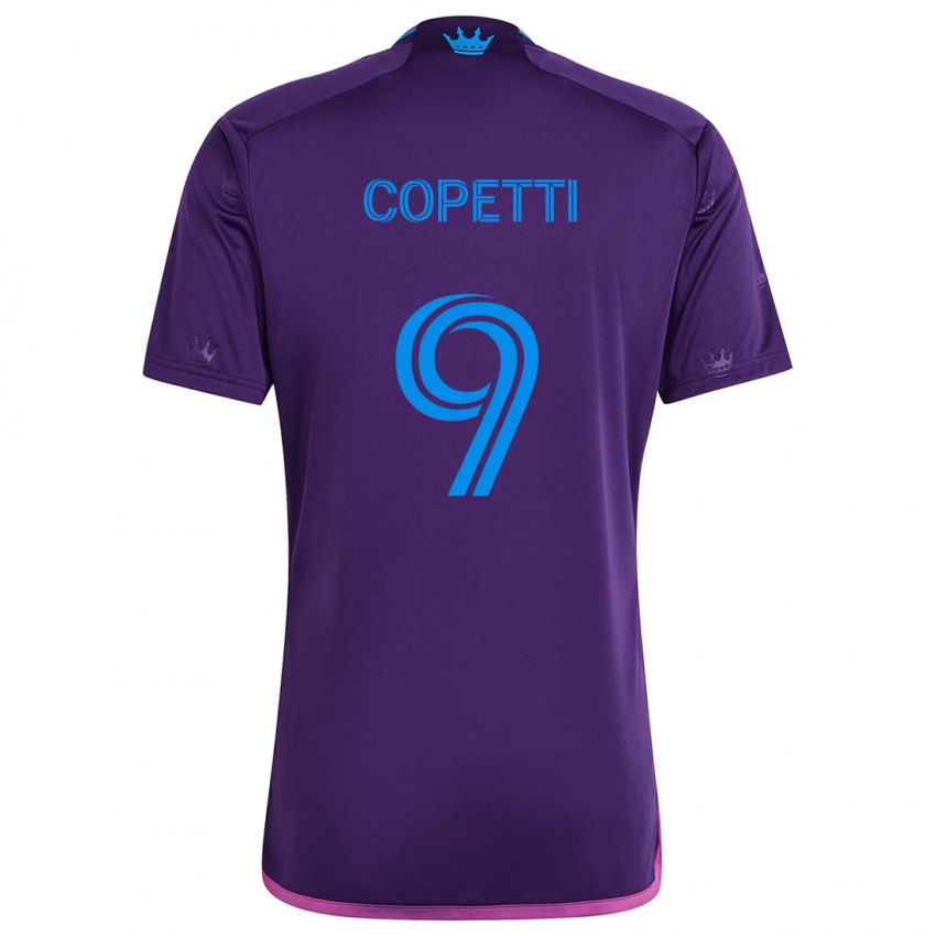 Lapset Enzo Copetti #9 Purppura Sininen Vieraspaita 2024/25 Lyhythihainen Paita T-Paita