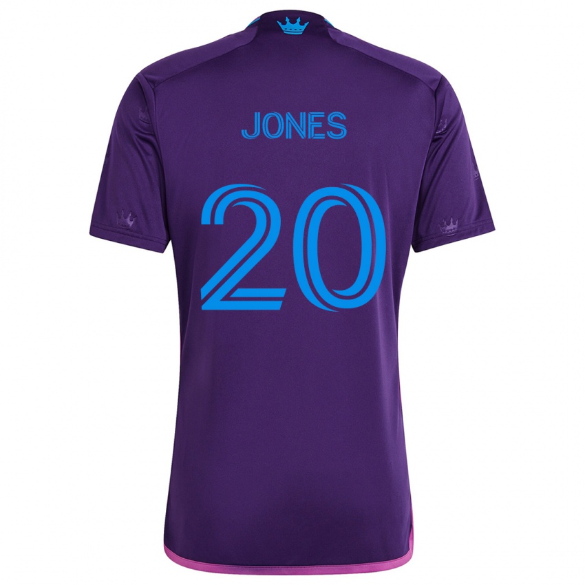 Lapset Derrick Jones #20 Purppura Sininen Vieraspaita 2024/25 Lyhythihainen Paita T-Paita