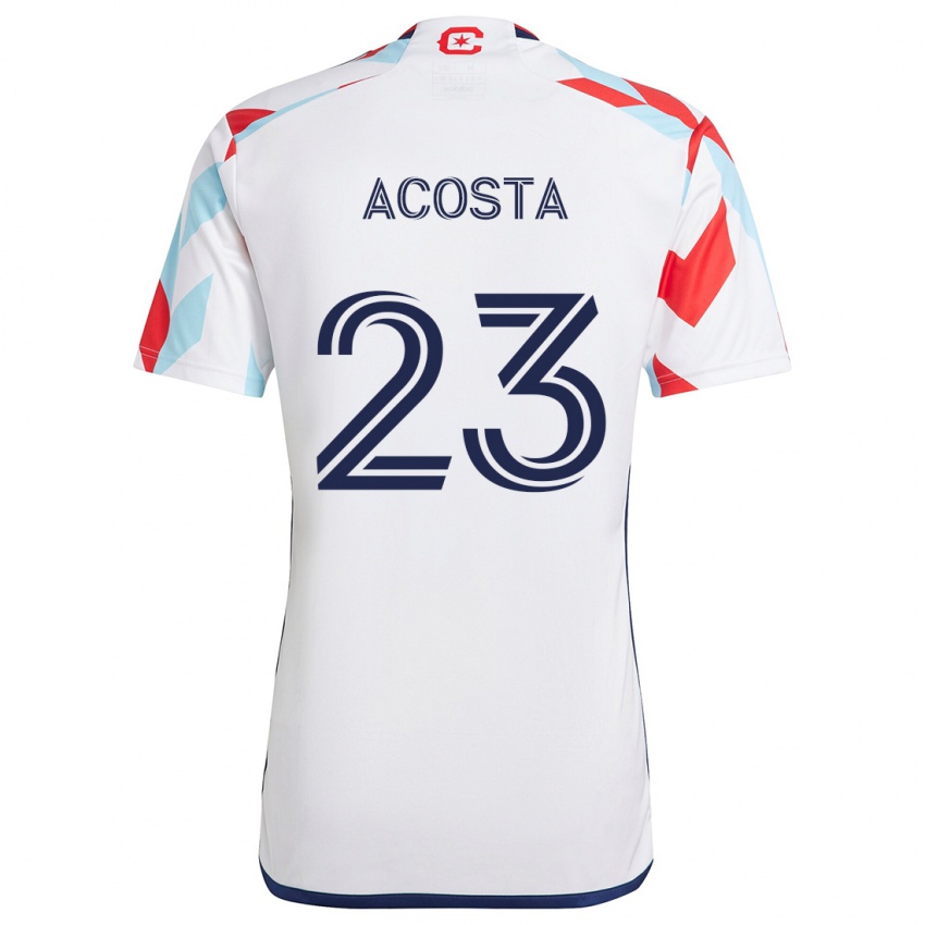 Lapset Kellyn Acosta #23 Valkoinen Punainen Sininen Vieraspaita 2024/25 Lyhythihainen Paita T-Paita