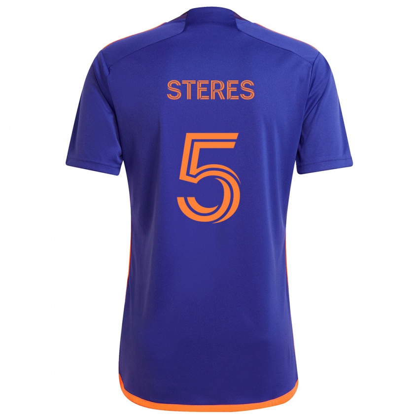 Lapset Daniel Steres #5 Purppura Oranssi Vieraspaita 2024/25 Lyhythihainen Paita T-Paita