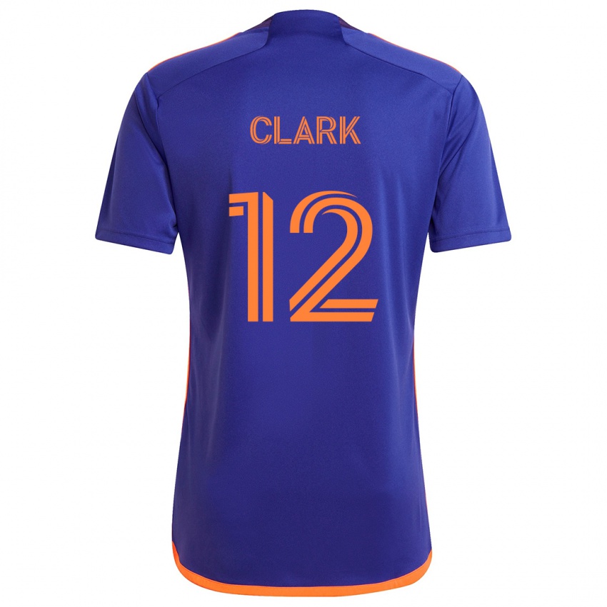 Lapset Steve Clark #12 Purppura Oranssi Vieraspaita 2024/25 Lyhythihainen Paita T-Paita