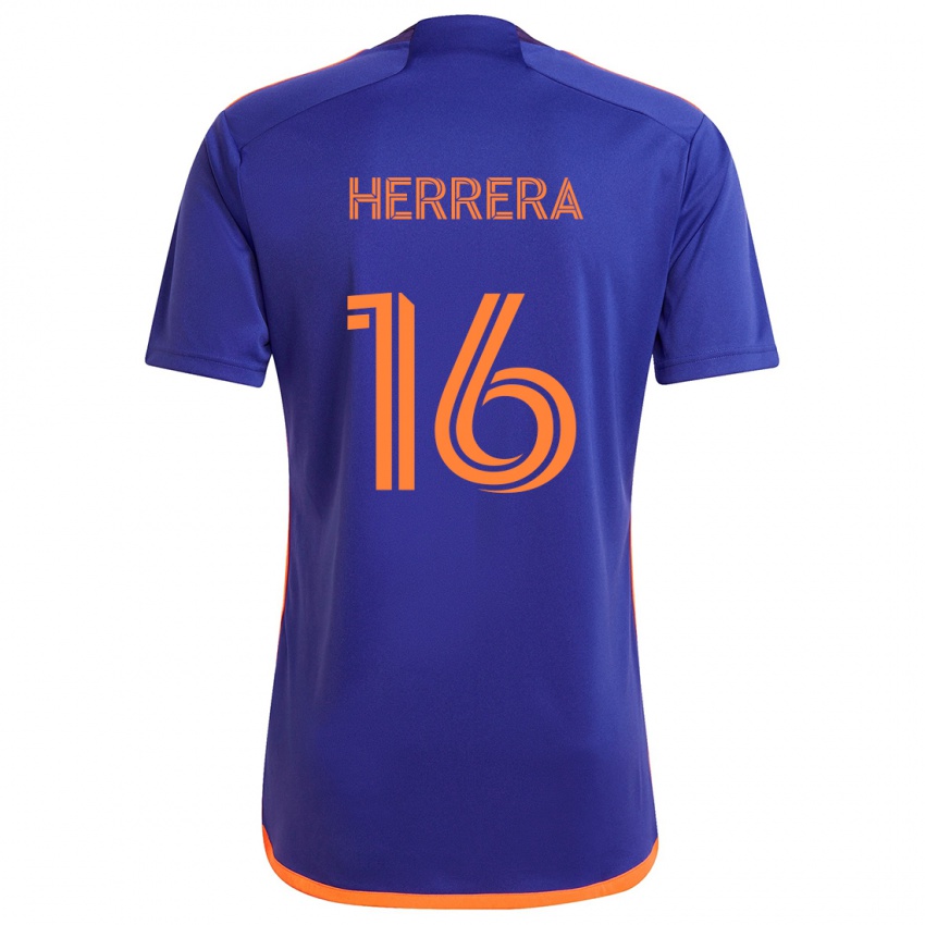 Lapset Hector Herrera #16 Purppura Oranssi Vieraspaita 2024/25 Lyhythihainen Paita T-Paita