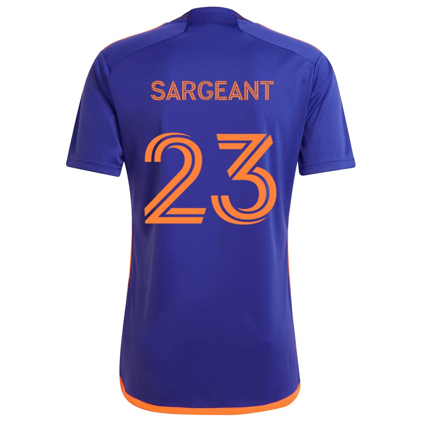 Lapset Kieran Sargeant #23 Purppura Oranssi Vieraspaita 2024/25 Lyhythihainen Paita T-Paita