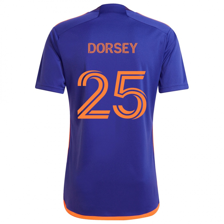 Lapset Griffin Dorsey #25 Purppura Oranssi Vieraspaita 2024/25 Lyhythihainen Paita T-Paita